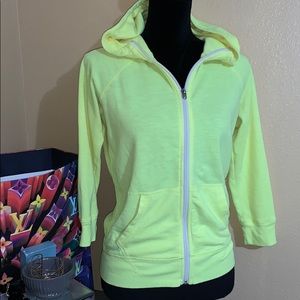 AEO Highlighter Yellow ZIP Hoodie